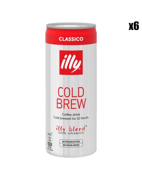 6 Canettes Illy Cold Brew Classico - 6x250 ml